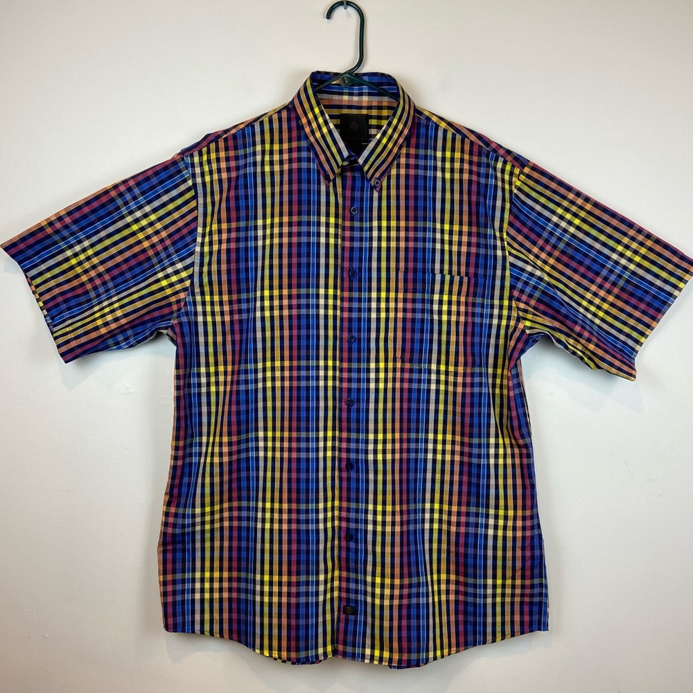 F/X Fusion Multicolor Short Sleeve Button Up Shirt Men’s Size XL